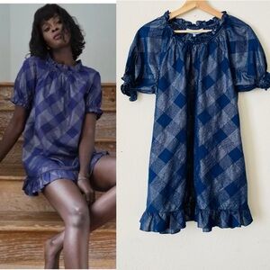 Hill House Navy Checkered Tunic
